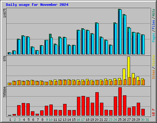 Daily usage for November 2024