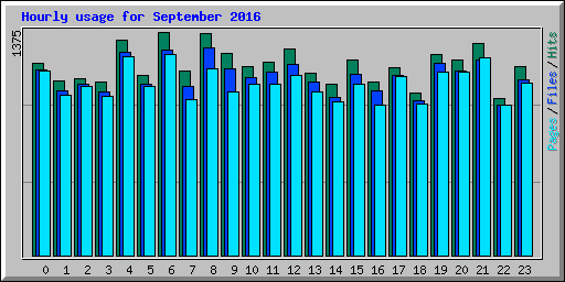 Hourly usage for September 2016