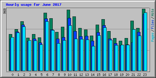 Hourly usage for June 2017