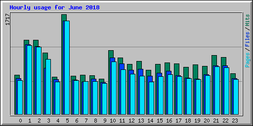 Hourly usage for June 2018