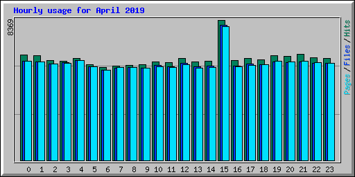 Hourly usage for April 2019