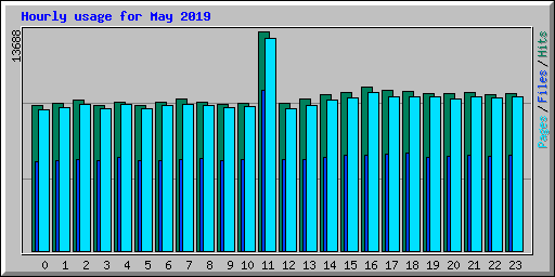 Hourly usage for May 2019