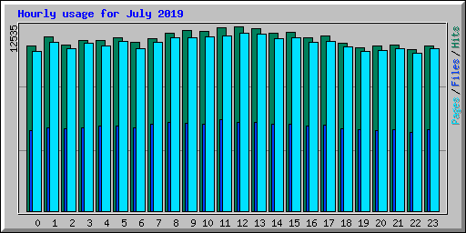 Hourly usage for July 2019