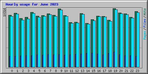 Hourly usage for June 2023