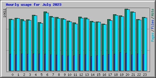 Hourly usage for July 2023