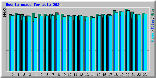 Hourly usage for July 2024