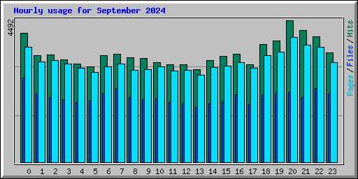 Hourly usage for September 2024