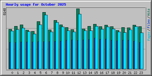 Hourly usage for October 2025
