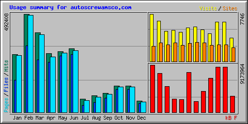 Usage summary for autoscrewamsco.com